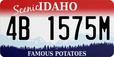 ID license plate 4B1575M