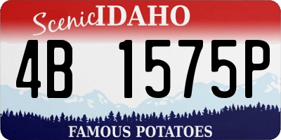 ID license plate 4B1575P