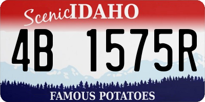 ID license plate 4B1575R
