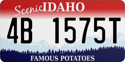 ID license plate 4B1575T