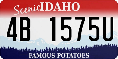ID license plate 4B1575U