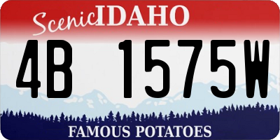 ID license plate 4B1575W