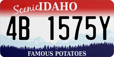ID license plate 4B1575Y