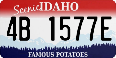 ID license plate 4B1577E
