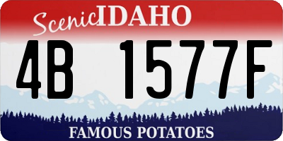 ID license plate 4B1577F