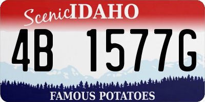 ID license plate 4B1577G