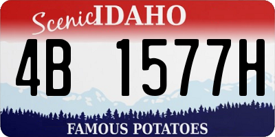 ID license plate 4B1577H