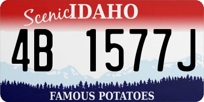 ID license plate 4B1577J