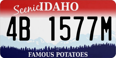 ID license plate 4B1577M