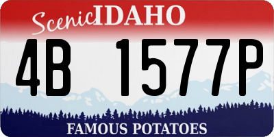 ID license plate 4B1577P