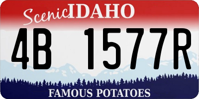 ID license plate 4B1577R