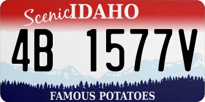 ID license plate 4B1577V