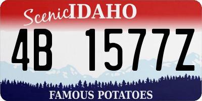 ID license plate 4B1577Z