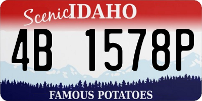 ID license plate 4B1578P