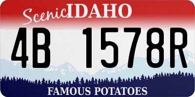 ID license plate 4B1578R