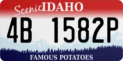 ID license plate 4B1582P