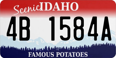 ID license plate 4B1584A