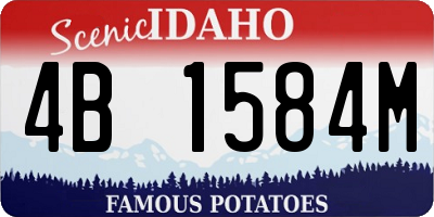 ID license plate 4B1584M