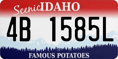 ID license plate 4B1585L