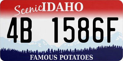 ID license plate 4B1586F