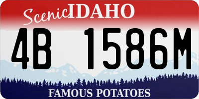 ID license plate 4B1586M