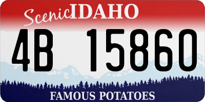 ID license plate 4B1586O