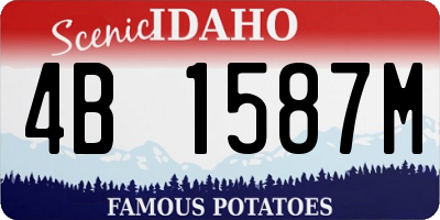 ID license plate 4B1587M