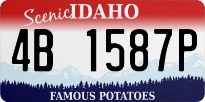 ID license plate 4B1587P