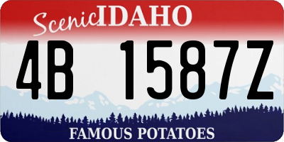 ID license plate 4B1587Z