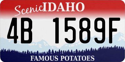 ID license plate 4B1589F