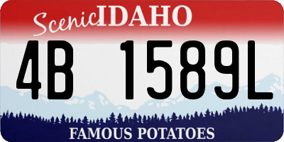 ID license plate 4B1589L