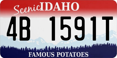 ID license plate 4B1591T