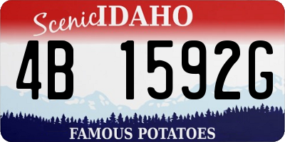 ID license plate 4B1592G