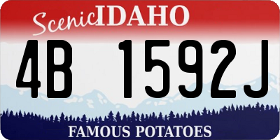 ID license plate 4B1592J