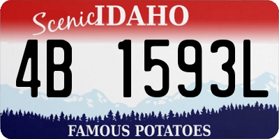 ID license plate 4B1593L