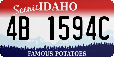ID license plate 4B1594C