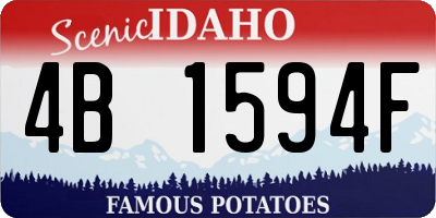 ID license plate 4B1594F