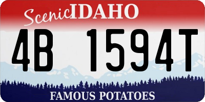 ID license plate 4B1594T