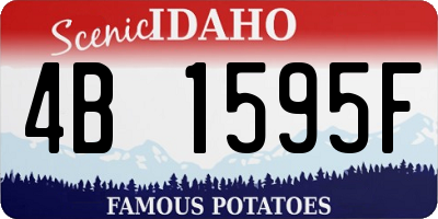 ID license plate 4B1595F