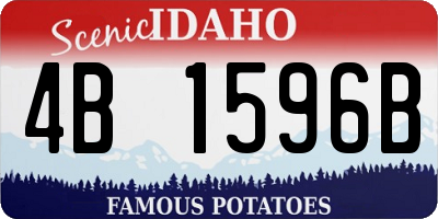 ID license plate 4B1596B
