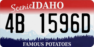ID license plate 4B1596D