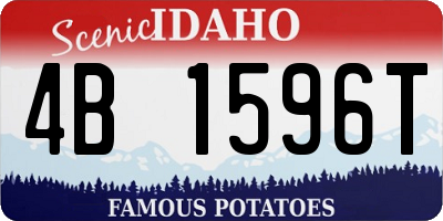 ID license plate 4B1596T