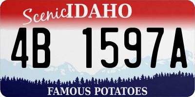 ID license plate 4B1597A