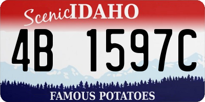 ID license plate 4B1597C