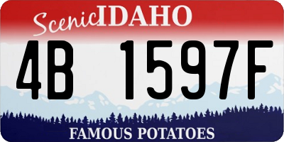 ID license plate 4B1597F
