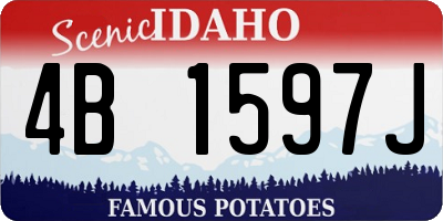ID license plate 4B1597J