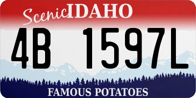ID license plate 4B1597L
