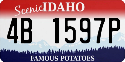 ID license plate 4B1597P