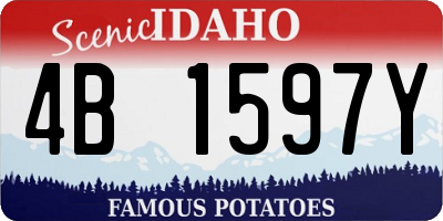 ID license plate 4B1597Y