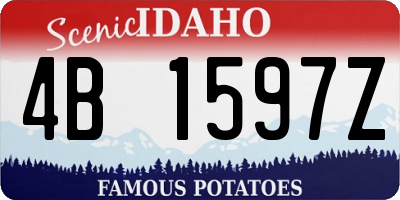 ID license plate 4B1597Z